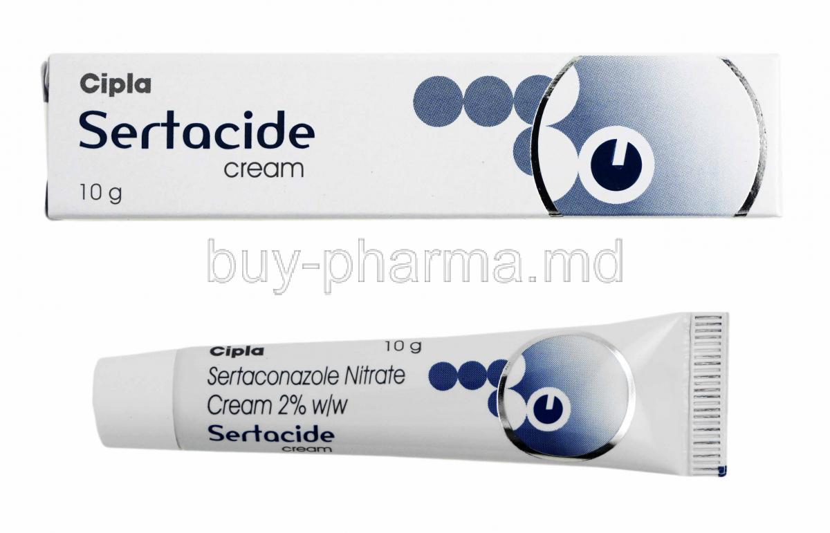 Sertacide Cream, Sertaconazole 10g box and tablets