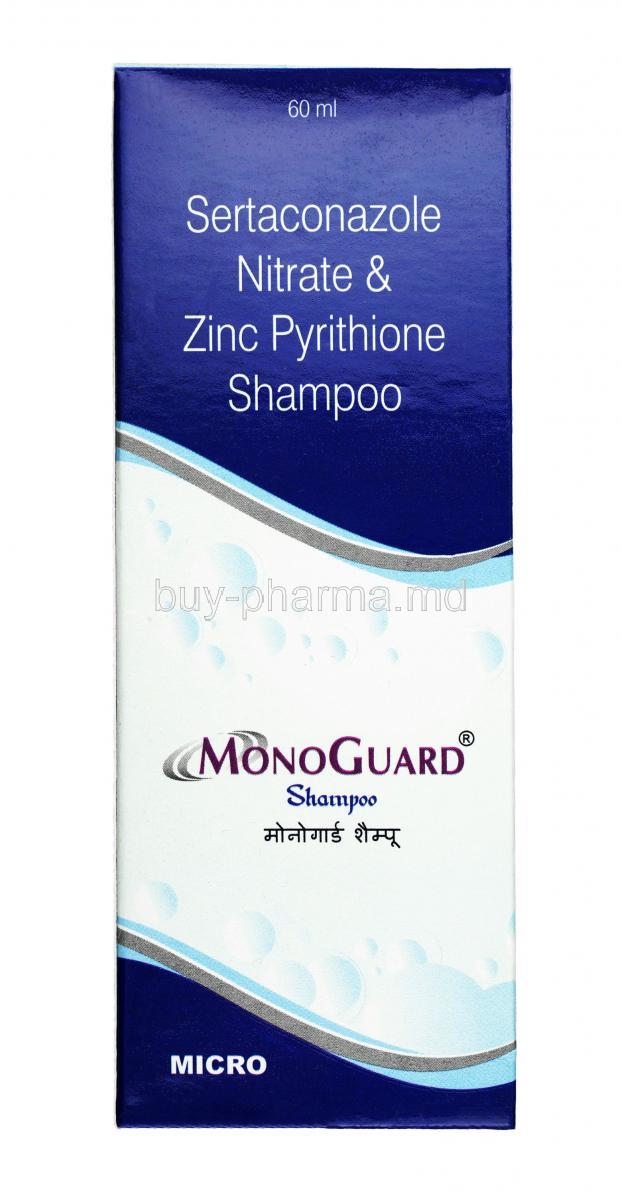 Monoguard Shampoo, Sertaconazole 2% w/v, Shampoo, 60ml, Box
