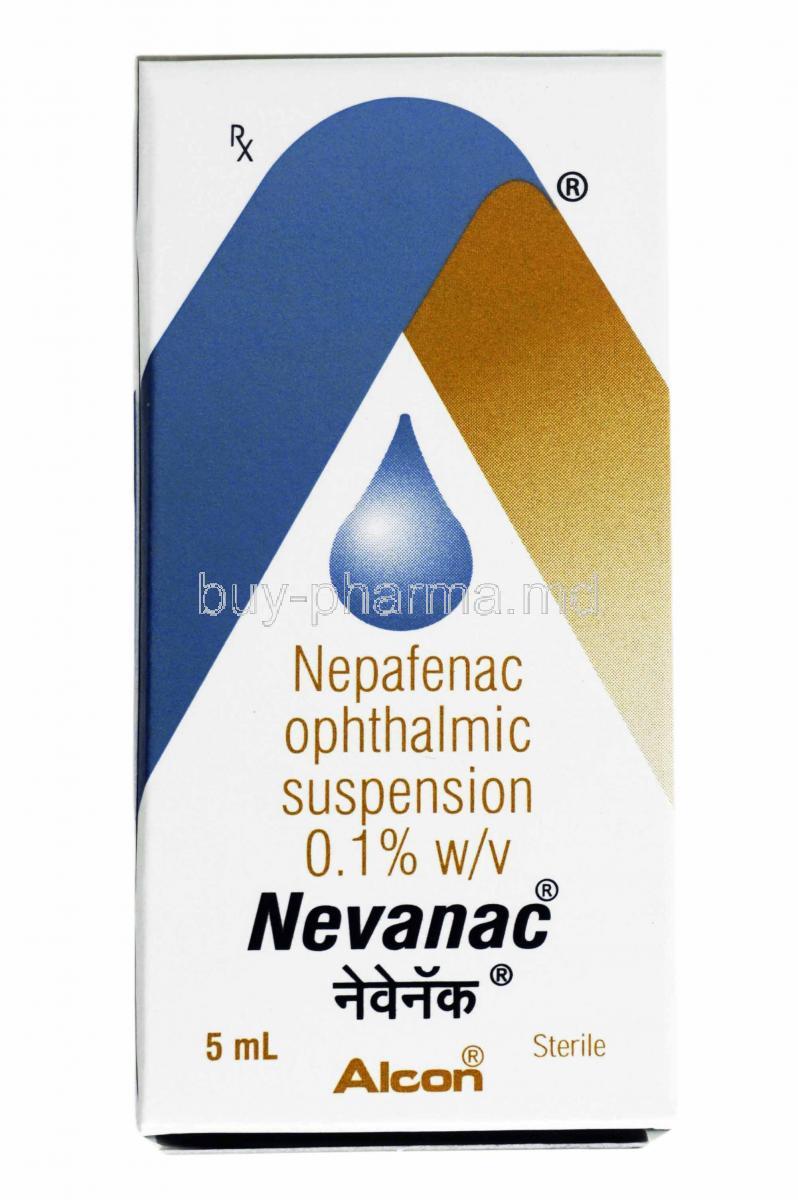 Nevanac Opthalmic Suspension, Nepafenac box