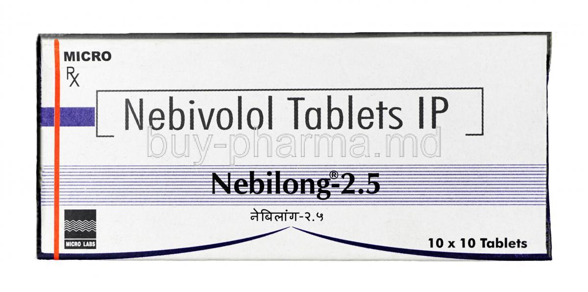 Nebilong, Nebivolol 2.5 mg, Tablet, Box