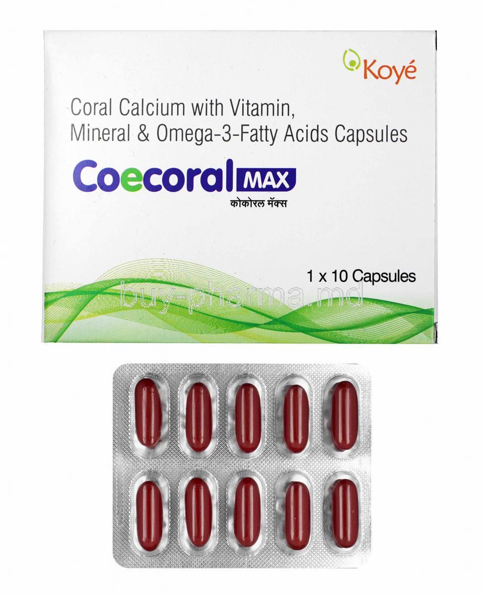 Coecoral Max box and capsules