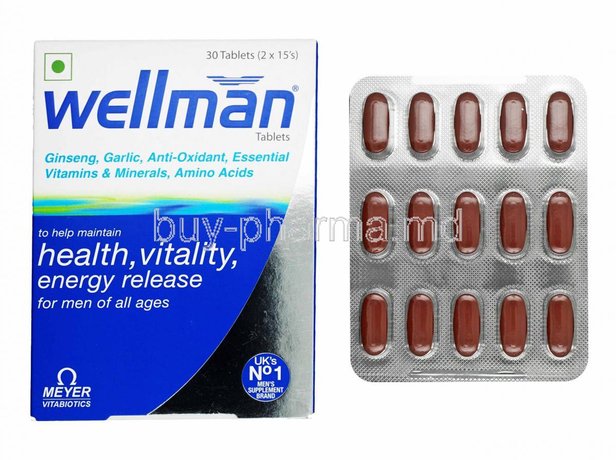 Wellman box and tablets