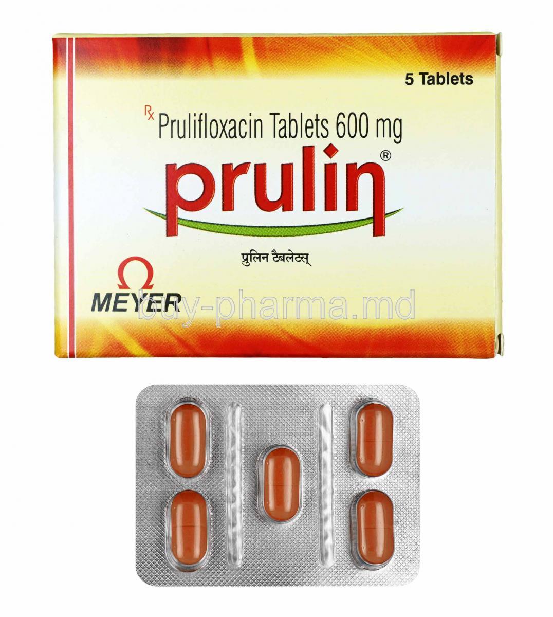 Prulin, Prulifloxacin 600mg box and tablets