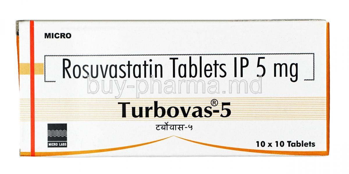 Turbovas, Rosuvastatin 5mg, Tablet, Box