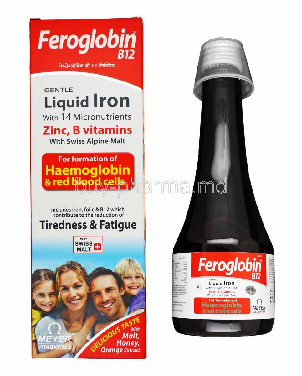 Buy Feroglobin B12 Syrup Honey And Orange Flavour Online - buy-pharma.md