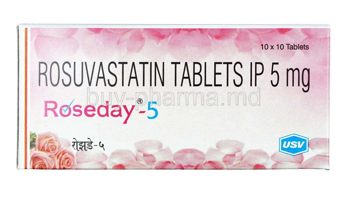 Roseday, Rosuvastatin 5 mg, Tablet, Box