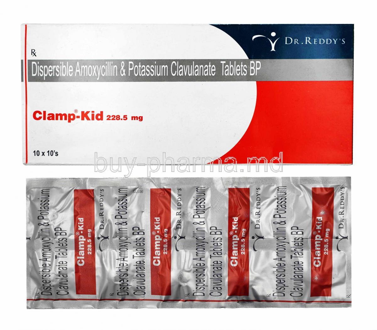 购买阿莫西林/克拉维酸 片 ( Clampkid，clampkid Forte （amoxycillin/ Clavulanic Acid