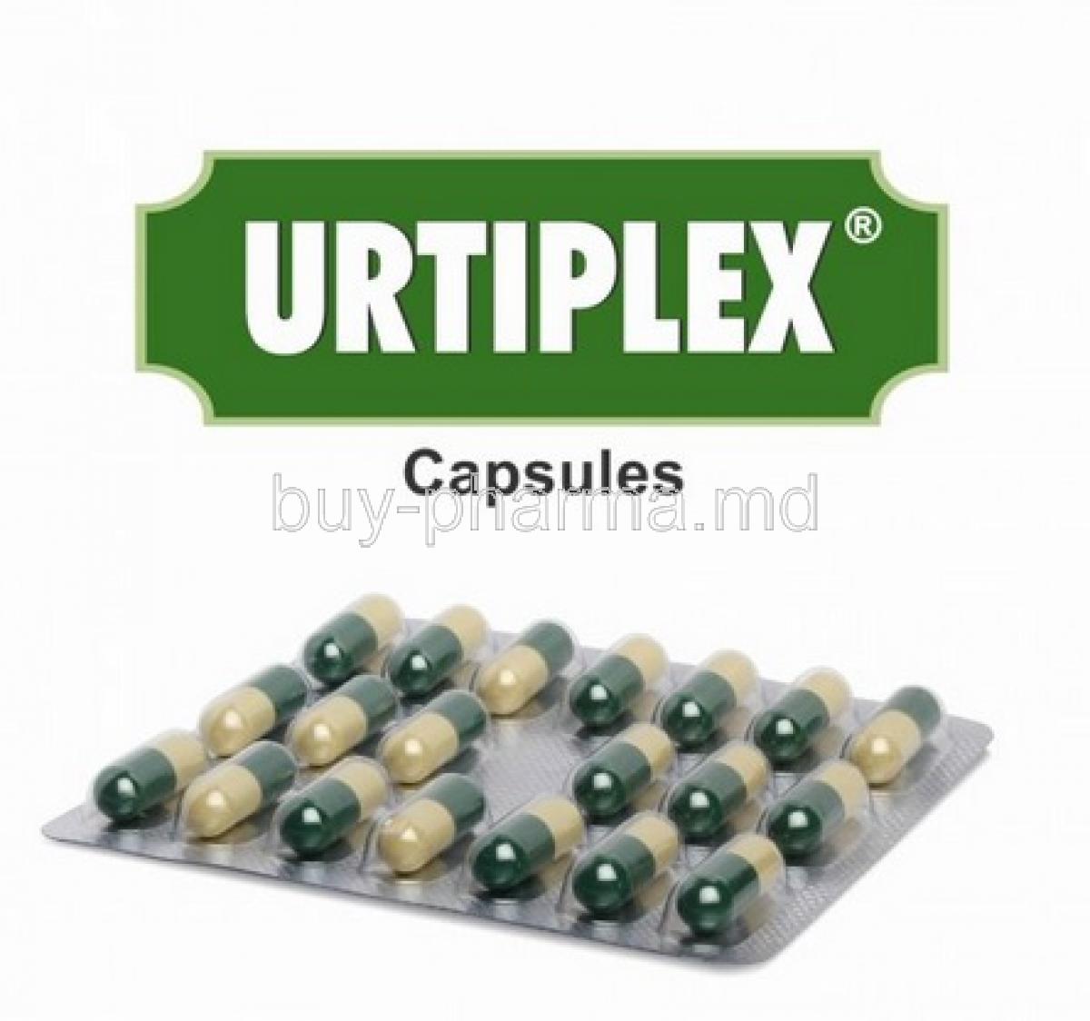 Urtiplex box and capsules