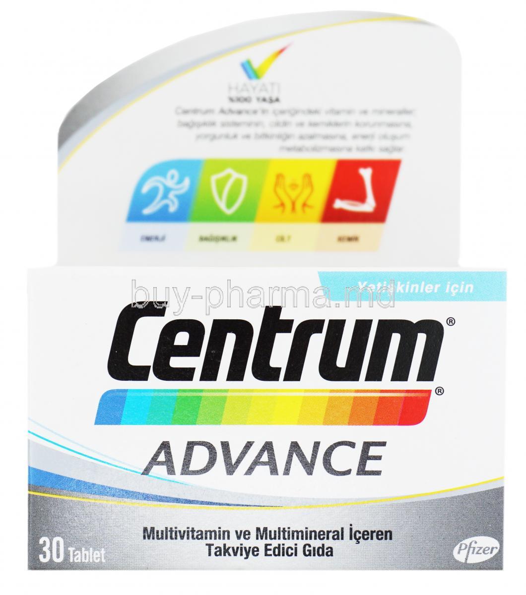 Centrum Advance, multivitamins and multiminerals, box