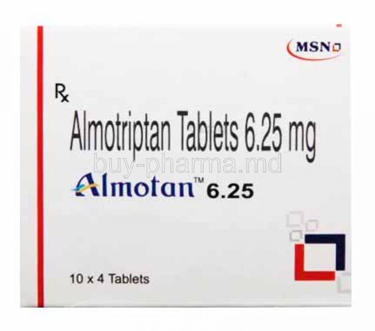 Almotan, Almotriptan 6.25mg box