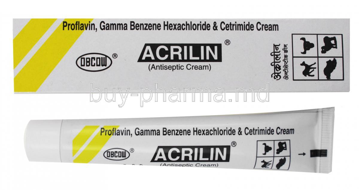 Acrilin Cream box and tube