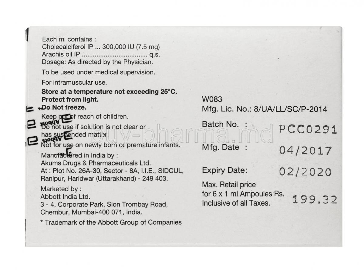 购买维生素d3 注射 ( Arachitol 3l Injection （vitamin D3 ） ) Online buypharma.md