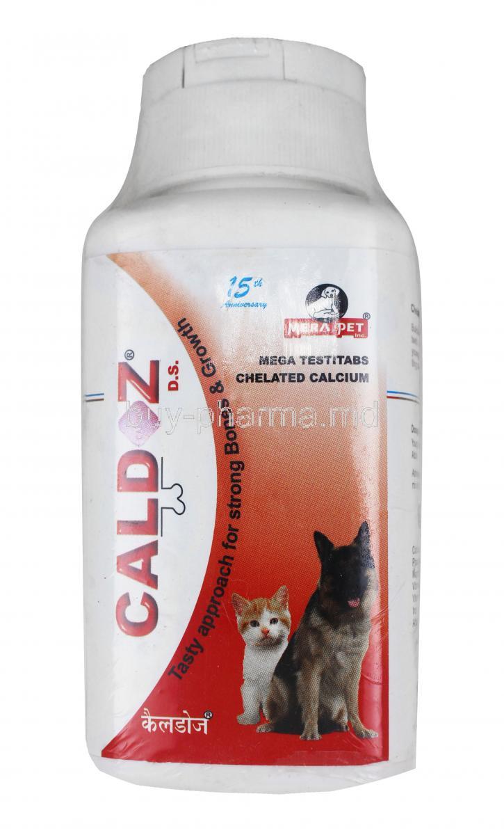 Caldoz Supplement for Pets tablet bottle