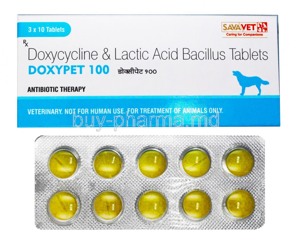 Doxypet for Animals 100mg box and tablets
