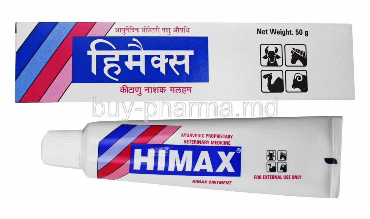 Himax Ointment for Animals box and tube