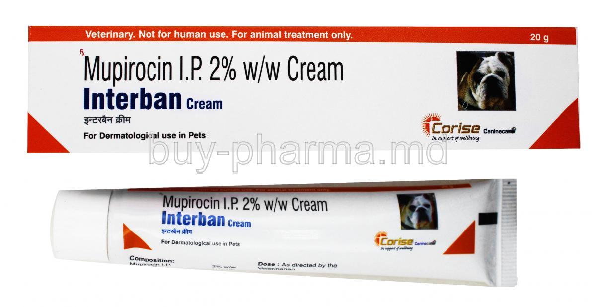 Interban Cream for Pets box and tube