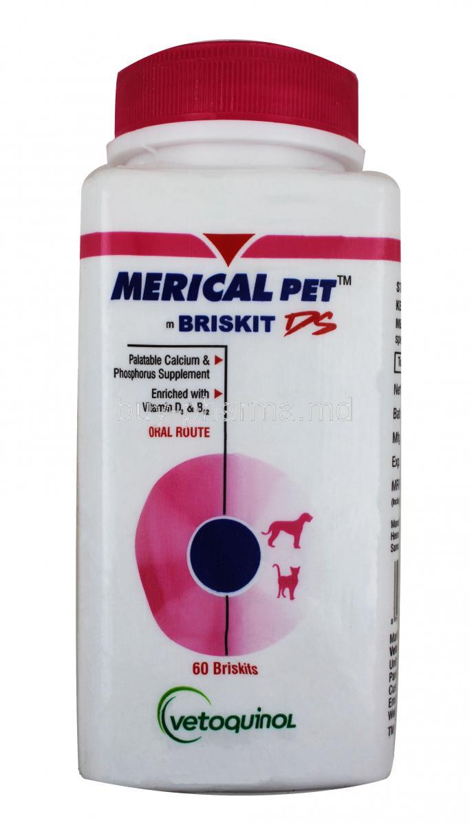 Merical Briskit Calcium supplement,60 Briskits, Bottle
