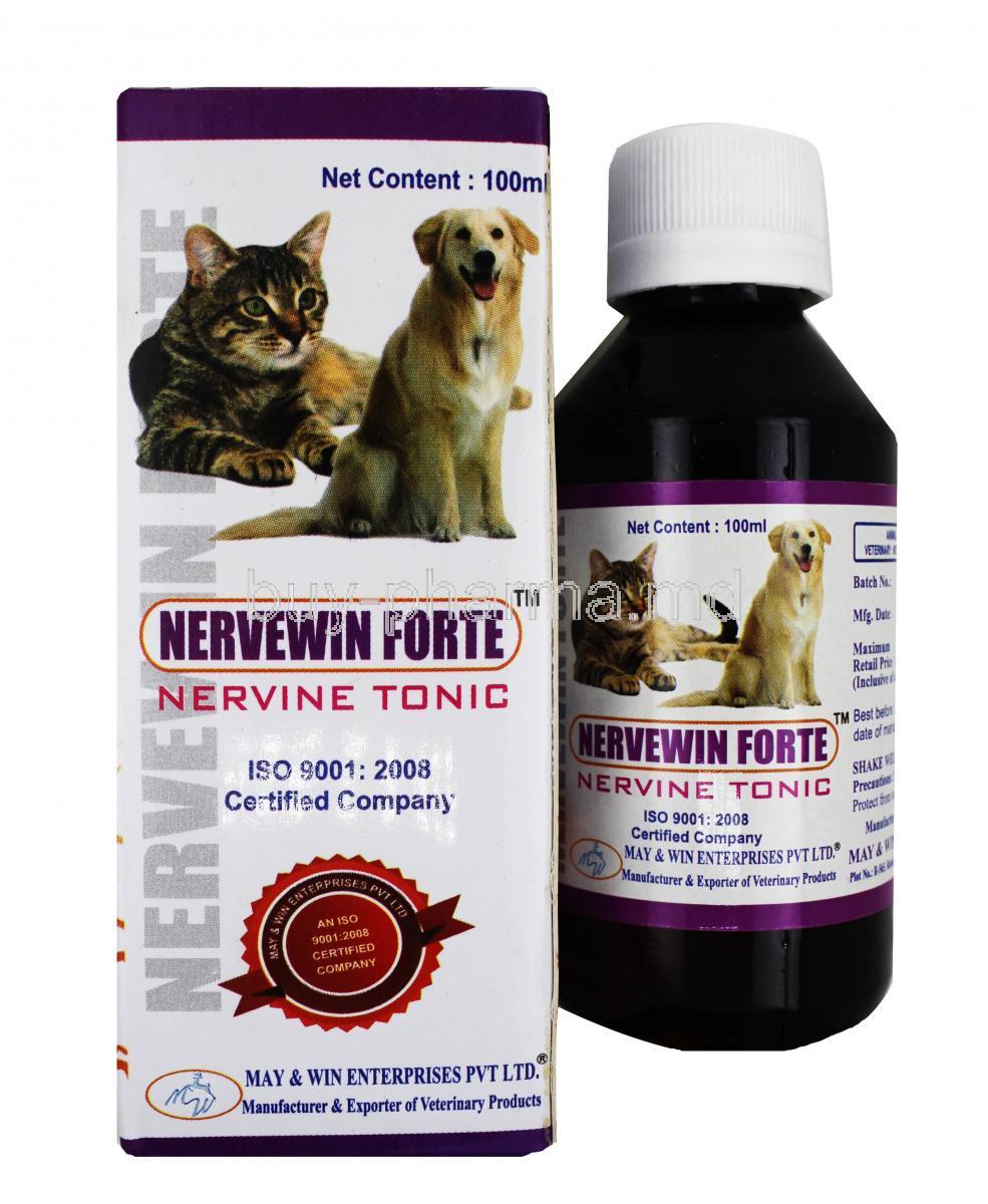 Nervewin Forte, Nervine Tonic, Liquid 100ml, Box, Bottle