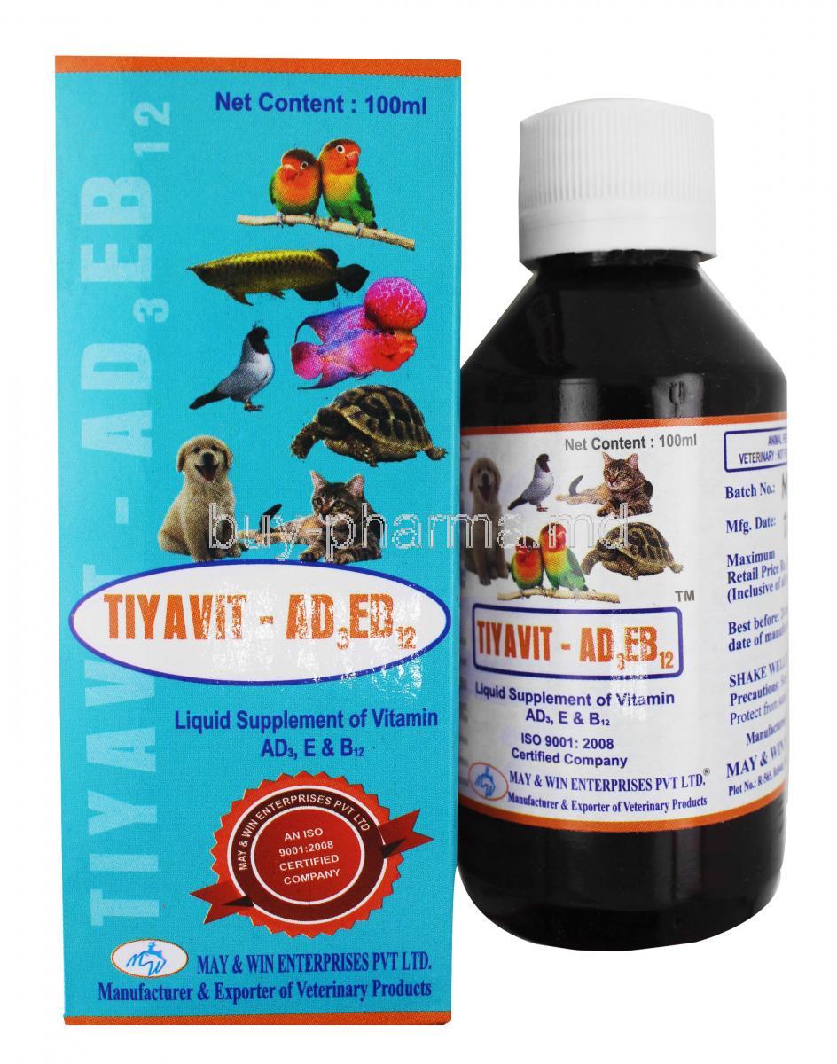 Tiyavit-AD3 EB12 box and bottle
