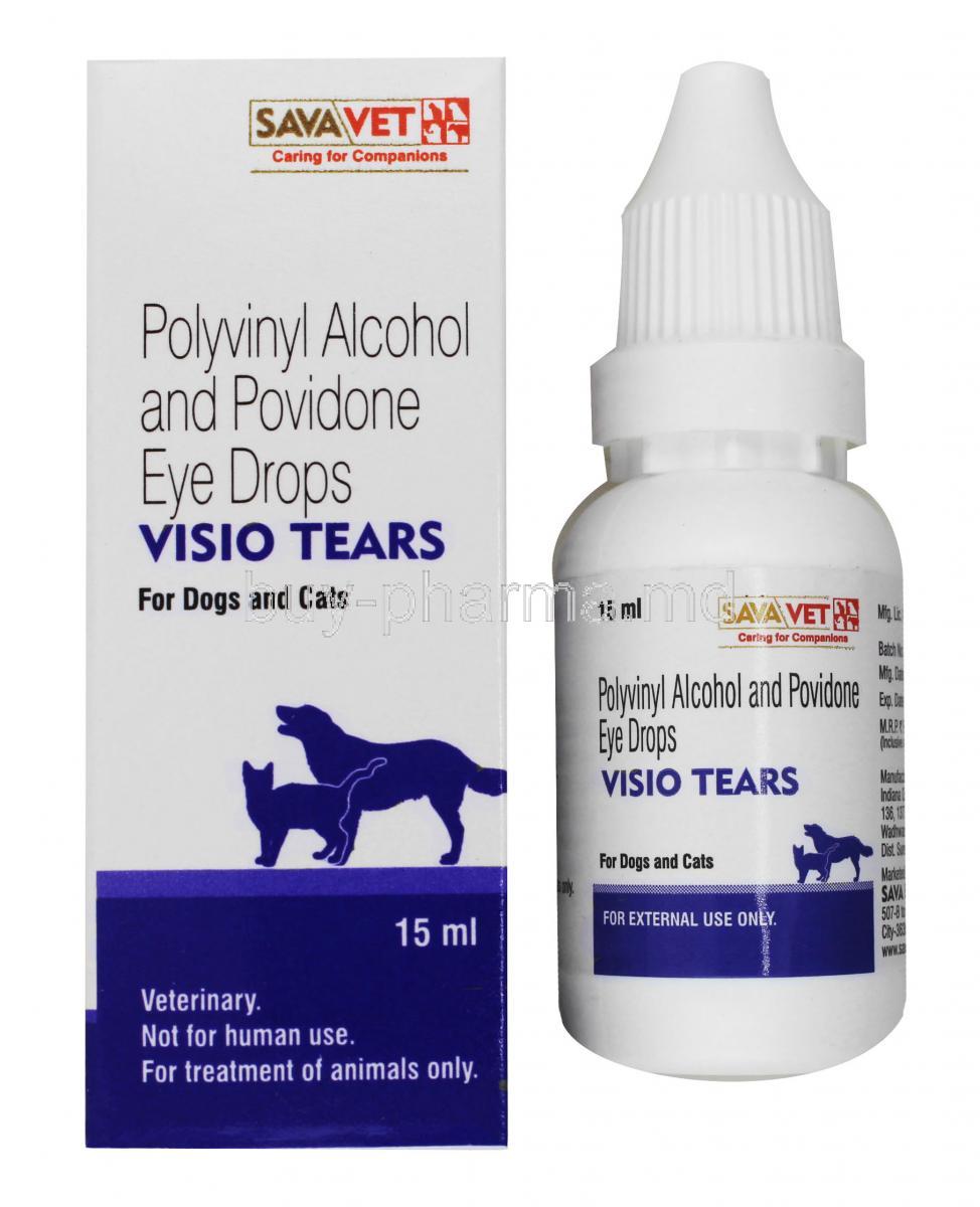 Visio Tears for Dogs and Cats box and bottle