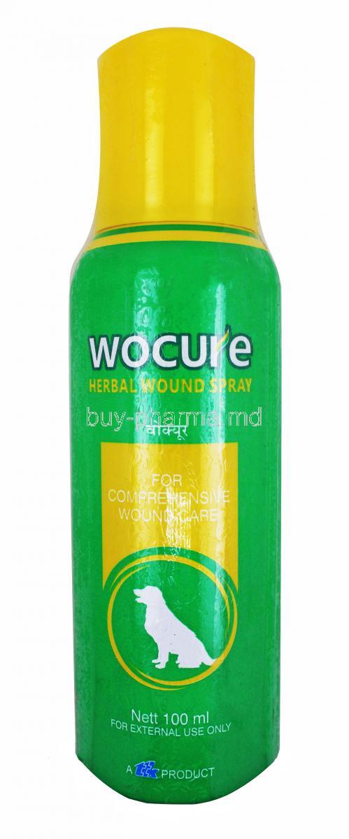 Wocure herbal wound spray bottle