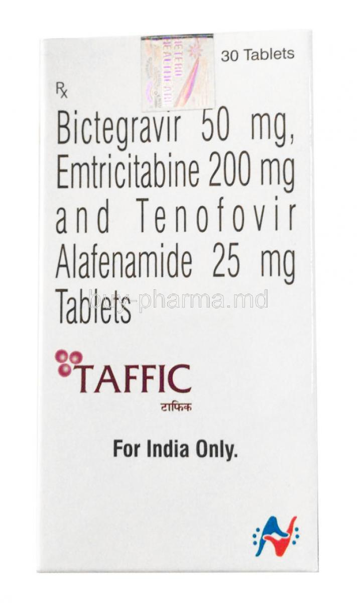Taffic, Bictegravir, Emtricitabine and Tenofovir box