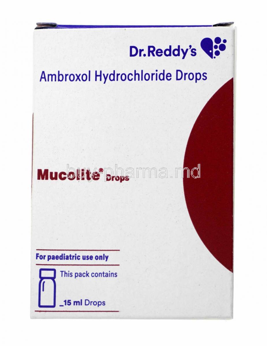 Mucolite Drops, Ambroxol box