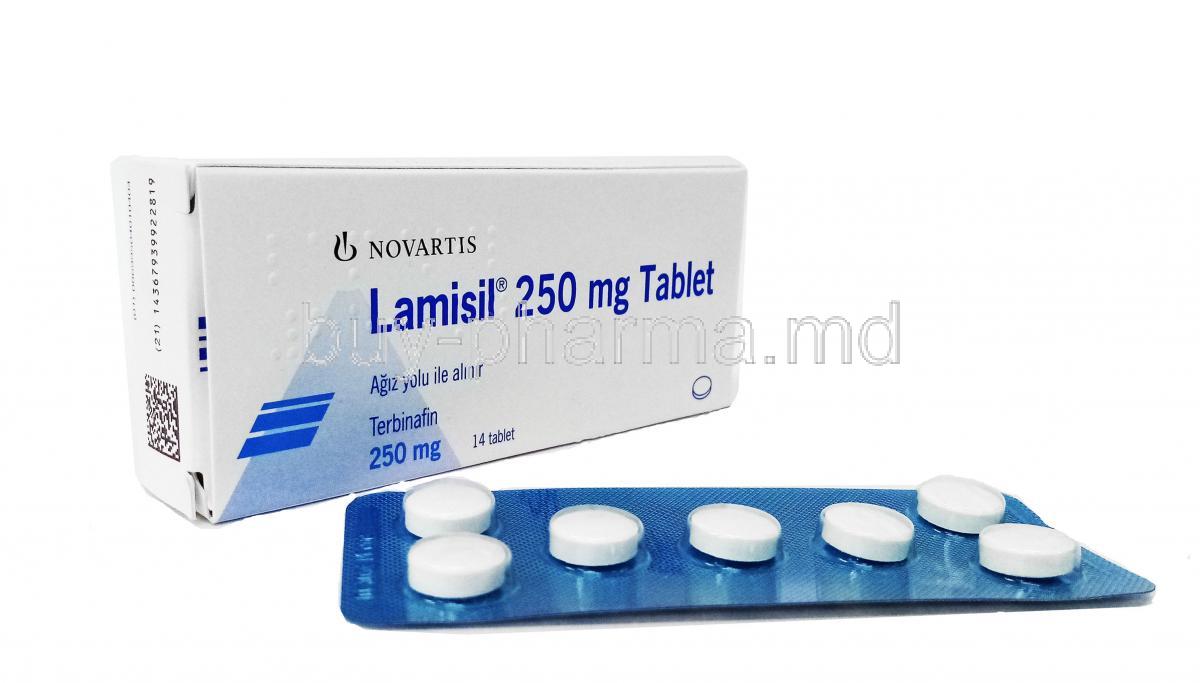 Lamisil,  Terbinafine, 250mg 28 Tabs , Box, Sheet