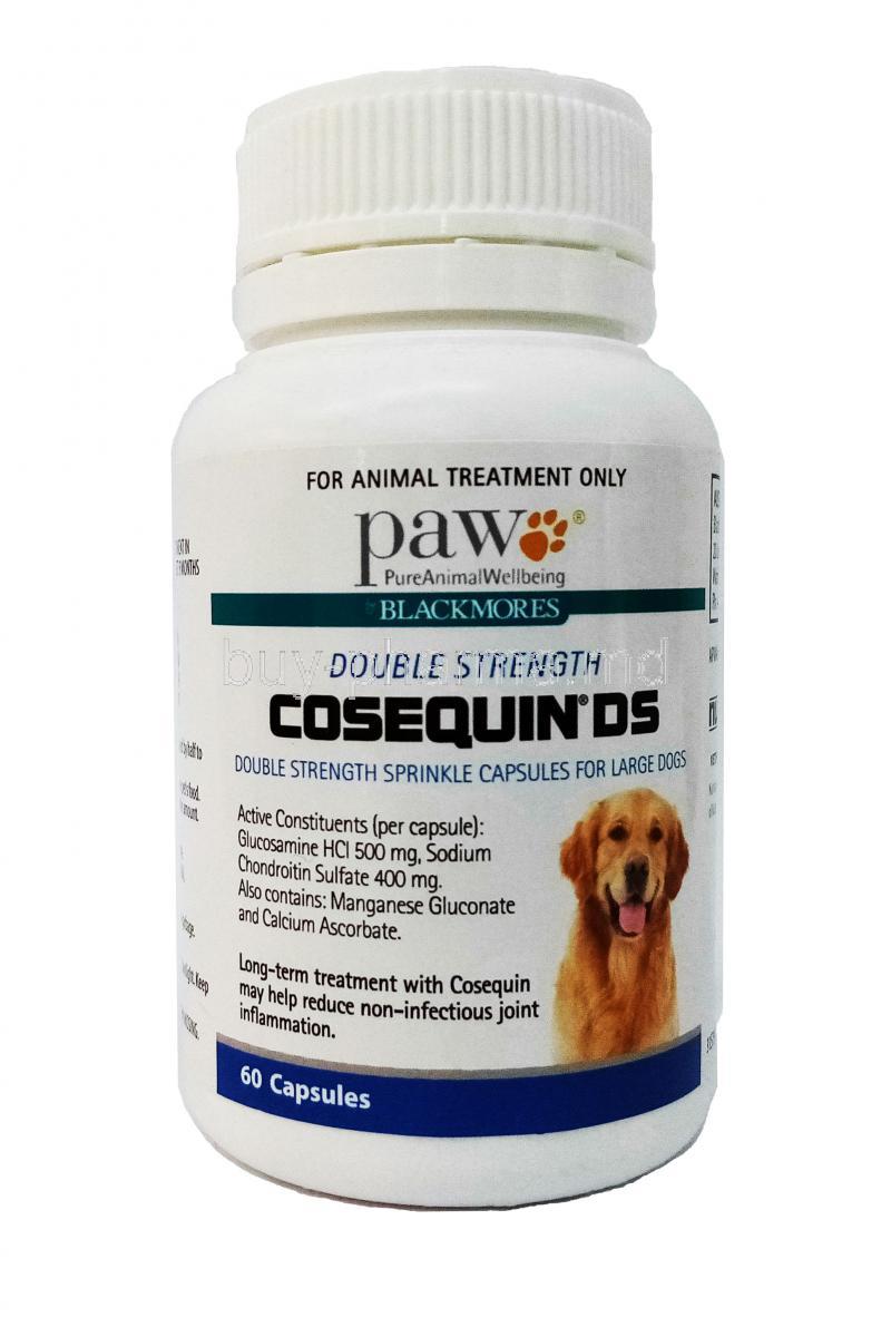 Cosequin DS For Large Dogs, Chondroitin/ Glucosamine, Chondroitin 400mg/ Glucosamine 500mg 60 caps, Bottle
