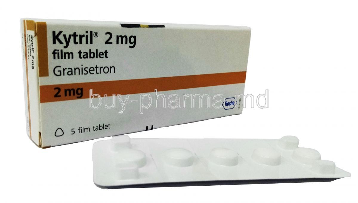 Kytril, Granisetron, 2 mg 5 tabs, Box, Sheet