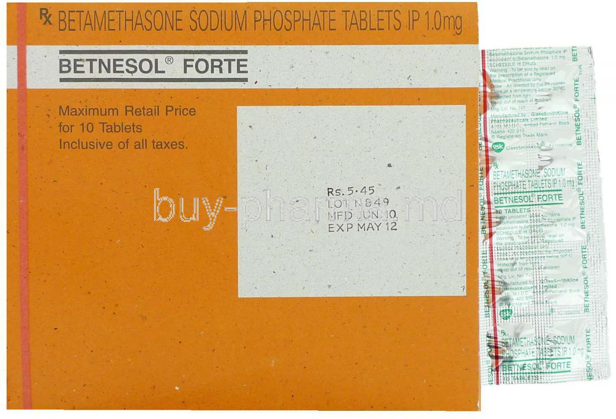 Betnesol Forte,  Betamethasone   1 Mg
