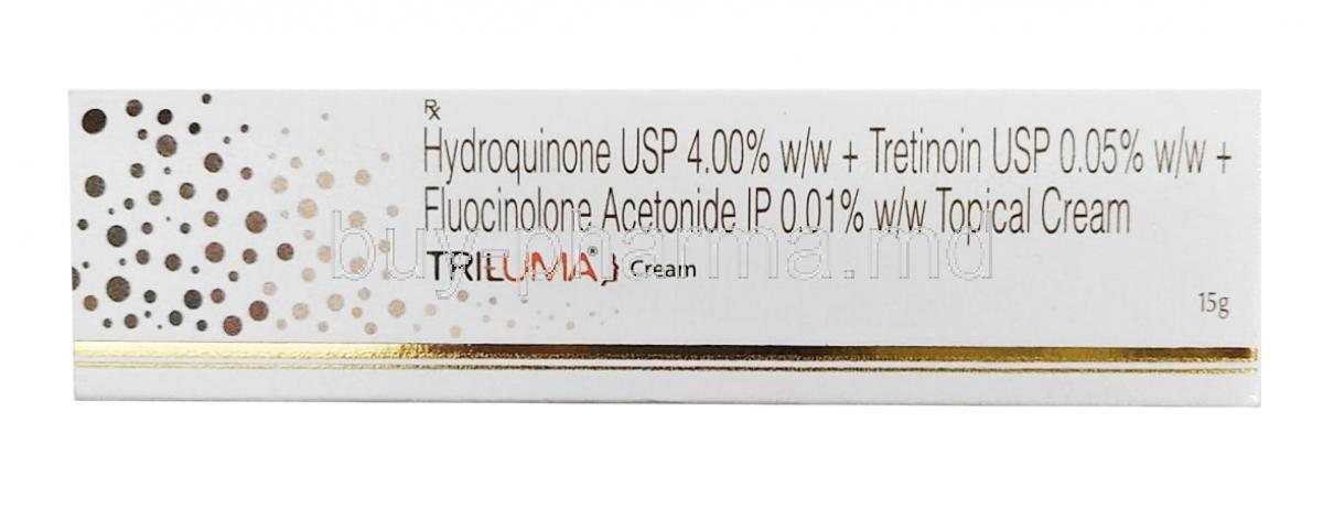 Triluma Cream, Hydroquinone, Tretinoin and Fluocinolone box