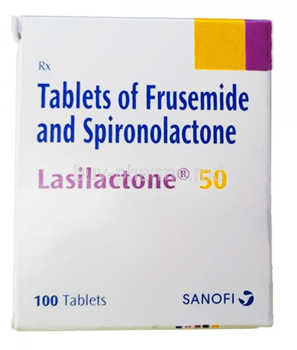 Lasilactone, Furosemide 20mg-Spironolactone 50mg, Box (100tabs)