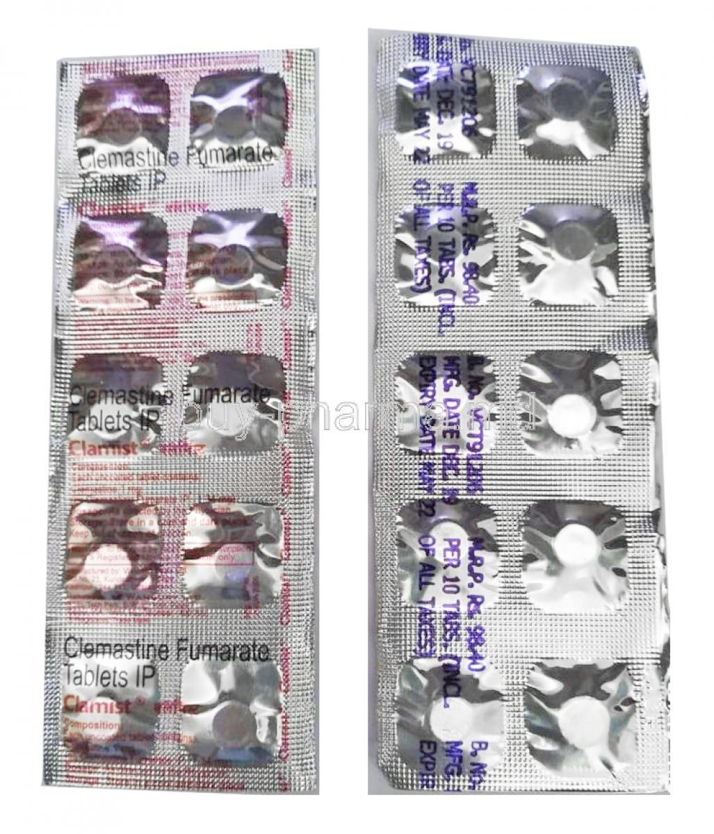 Clamist , Clemastine 1mg tablet