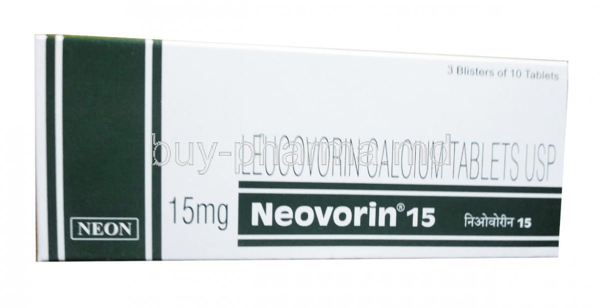 Neovorin, Leucovorin Calcium 15mg box