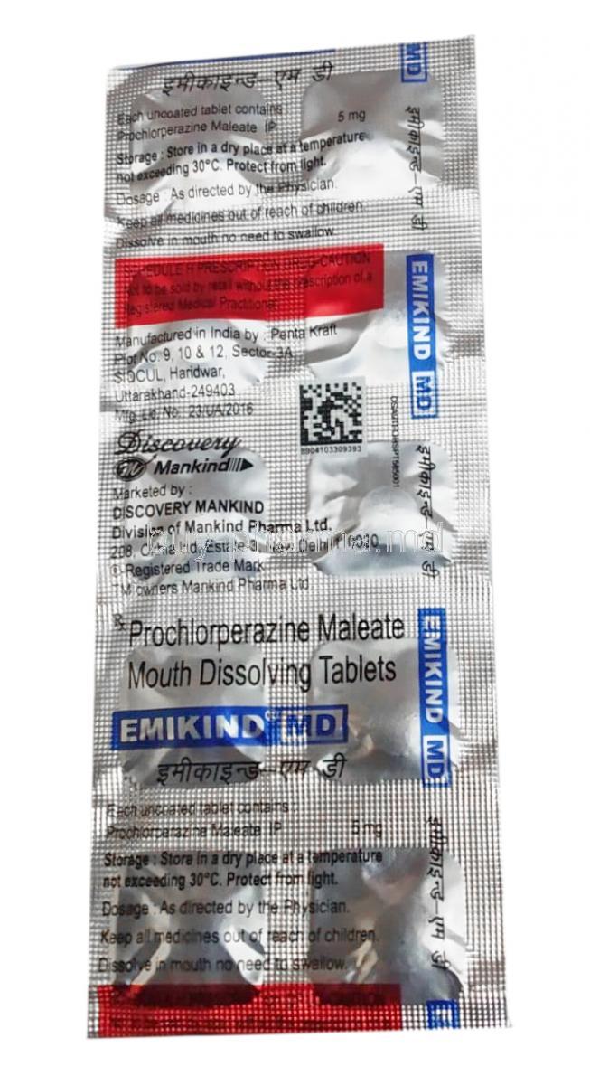 Emikind-MD, Prochlorperazine 5mg tablet