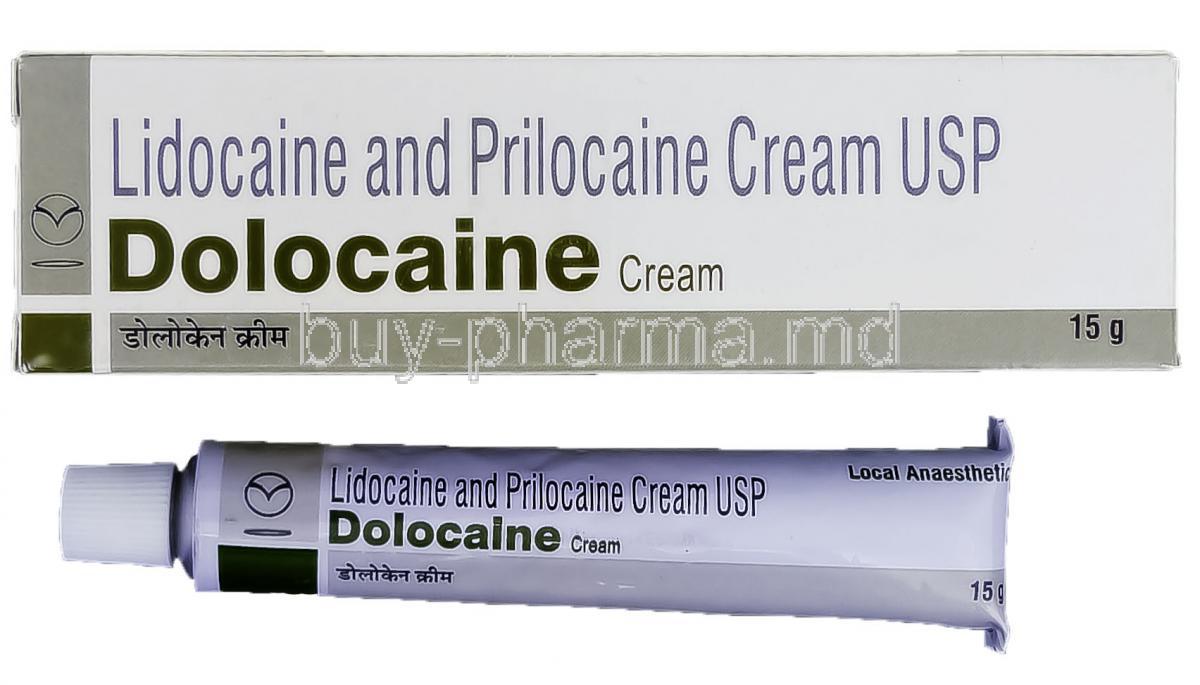 Dolocaine, Generic Emla Cream, Lidocaine Prilocaine 25mg 25mg 15gm cream