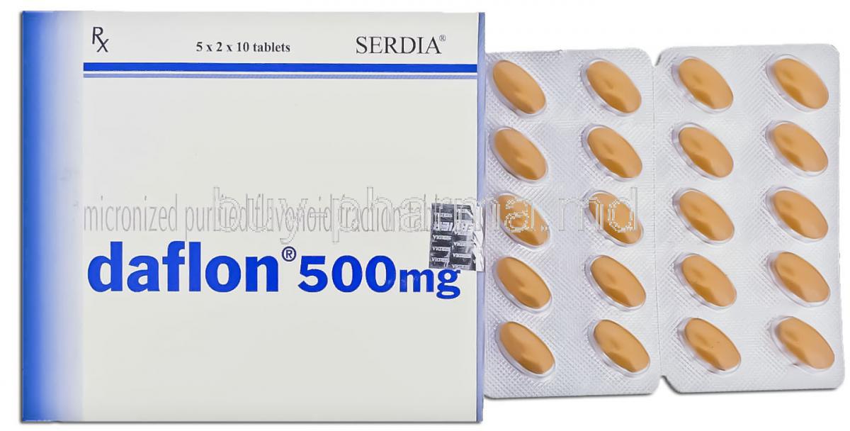 Daflon 500 mg Tablet (Servier)
