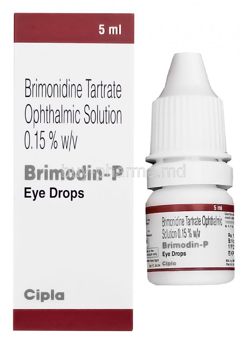 Brimodin-P Eye Drops, Generic Alphagan, Brimonidine Tartrate 0.15% 5ml