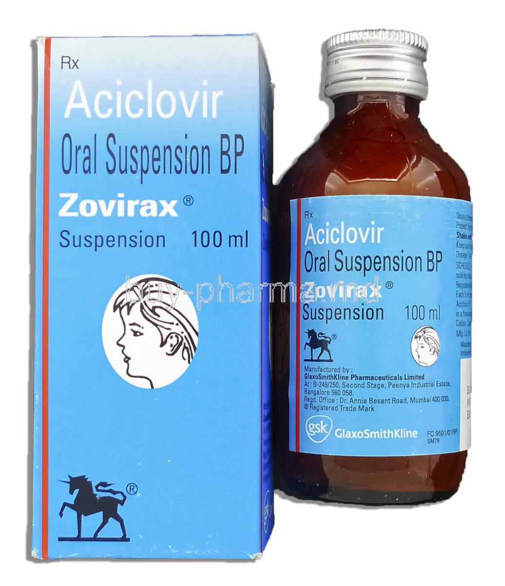Zovirax Suspension 100ml, Generic Aciclovir Oral Suspension BP
