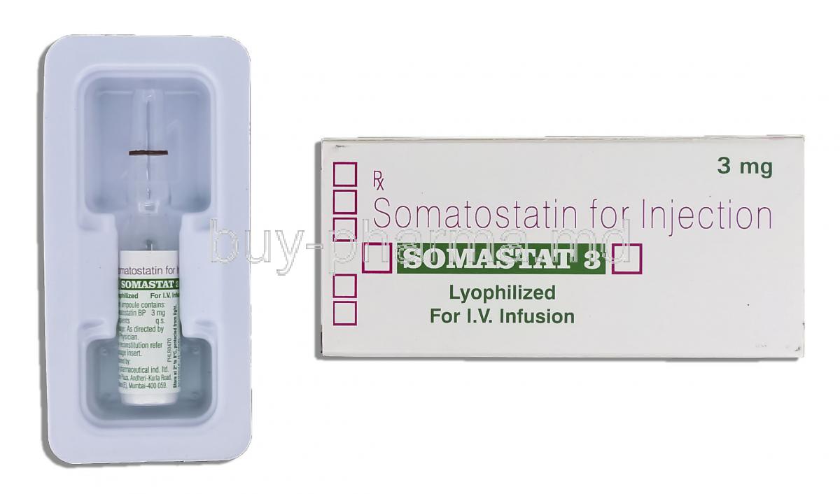 Somastat, Generic Sandostatin, 3mg x 1 Vials, Injection