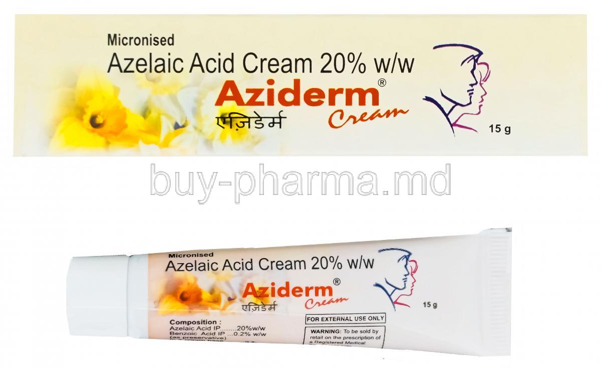 Aziderm Cream, Azelaic Acid 20% 15gm