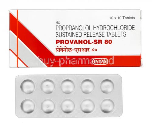 Provanol-SR 80, Generic Inderal, Propranolol Hcl 80mg Sustained Release
