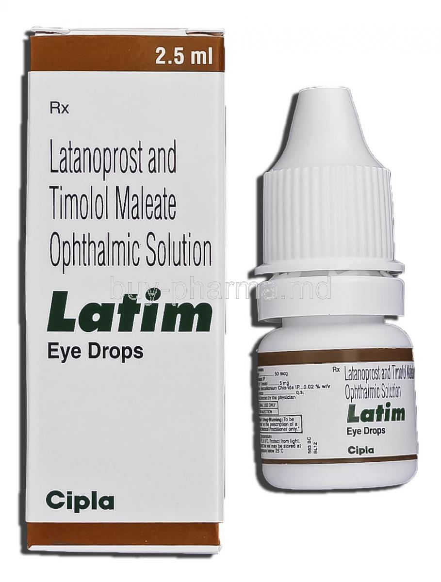 Latim, Generic Xalacom, Latanoprost 50 mcg, Timolol 5mg, Eye Drop