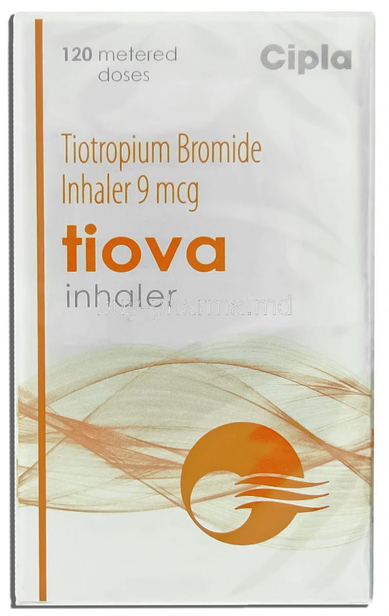 Tiova, Generic Spiriva,  Tiotropium Bromide 9 Mcg 120 Md Inhaler (Cipla)