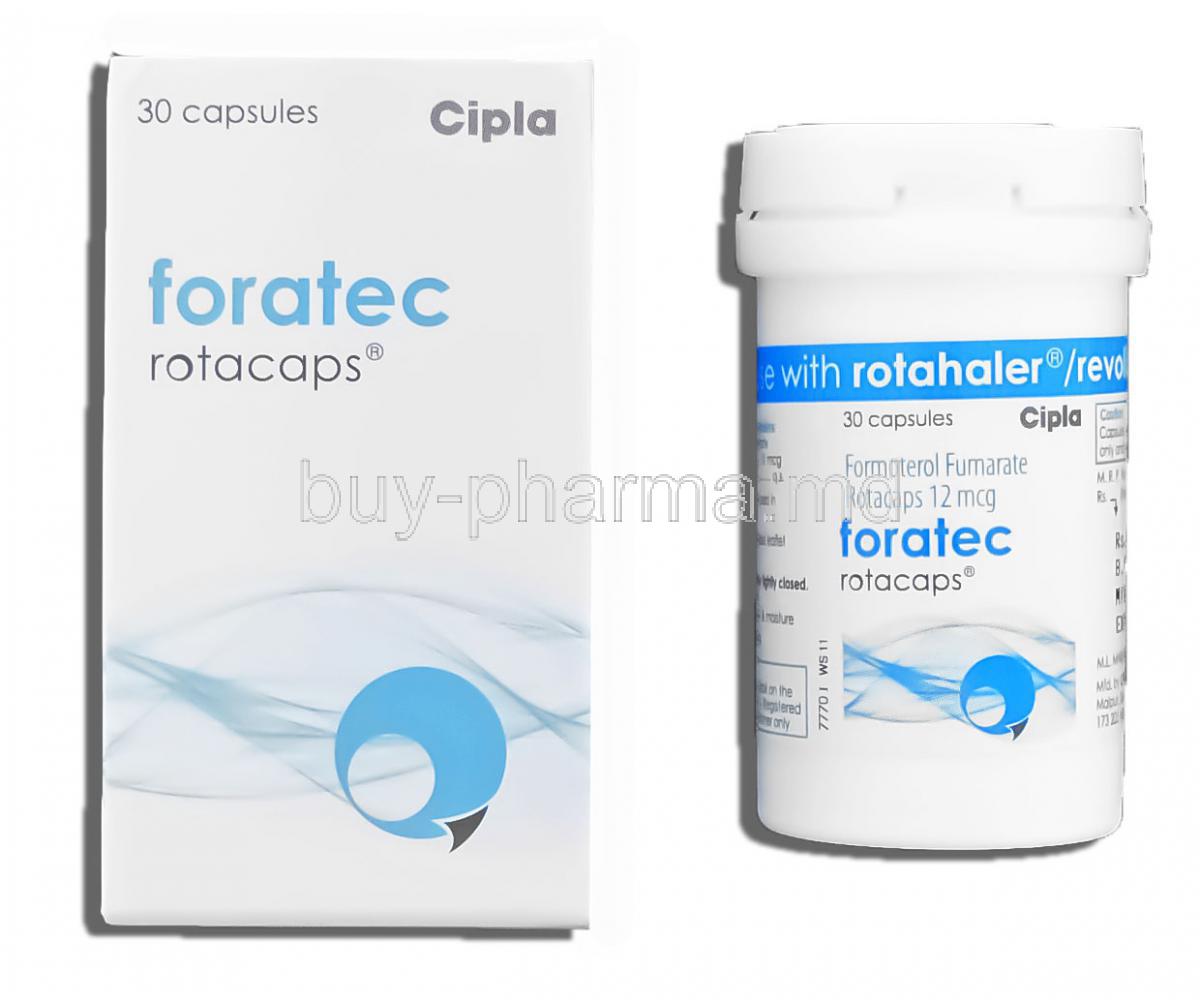 Foratec, Generic  Foradil,  Formoterol Fumarate 12  Mcg Rotacaps / Rotahaler (Cipla)