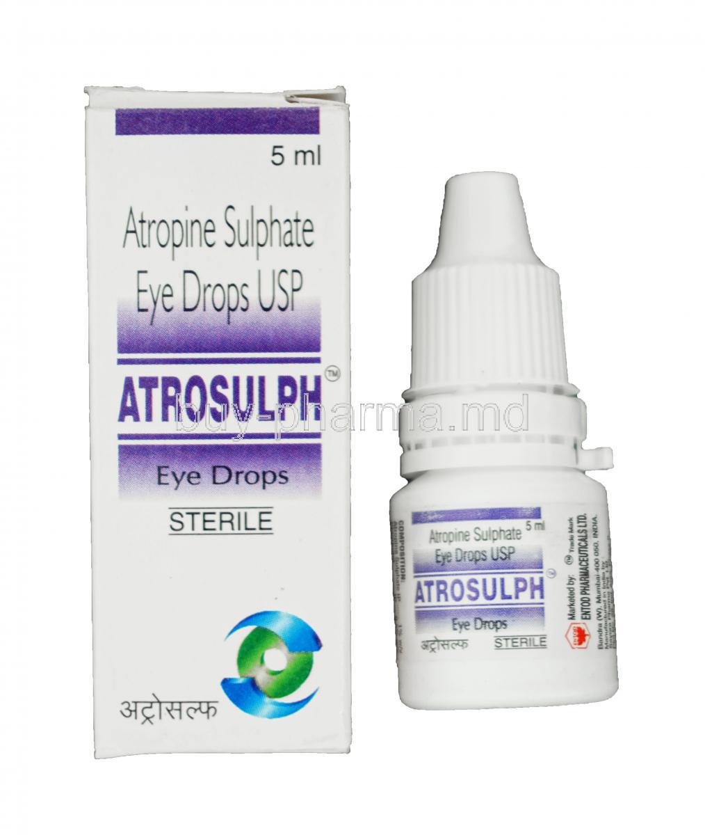Atrosulph Eye Drops, Generic Atropisol, Atropine Sulphate 1% 5ml