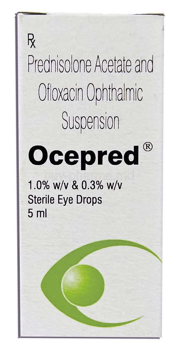 Ocepred,  Prednisolone Acetate/ Ofloxacin 1% W/v And 0.3% w/v 5 Ml Ophthalmic Suspension Eye Drops (Sun Pharma)