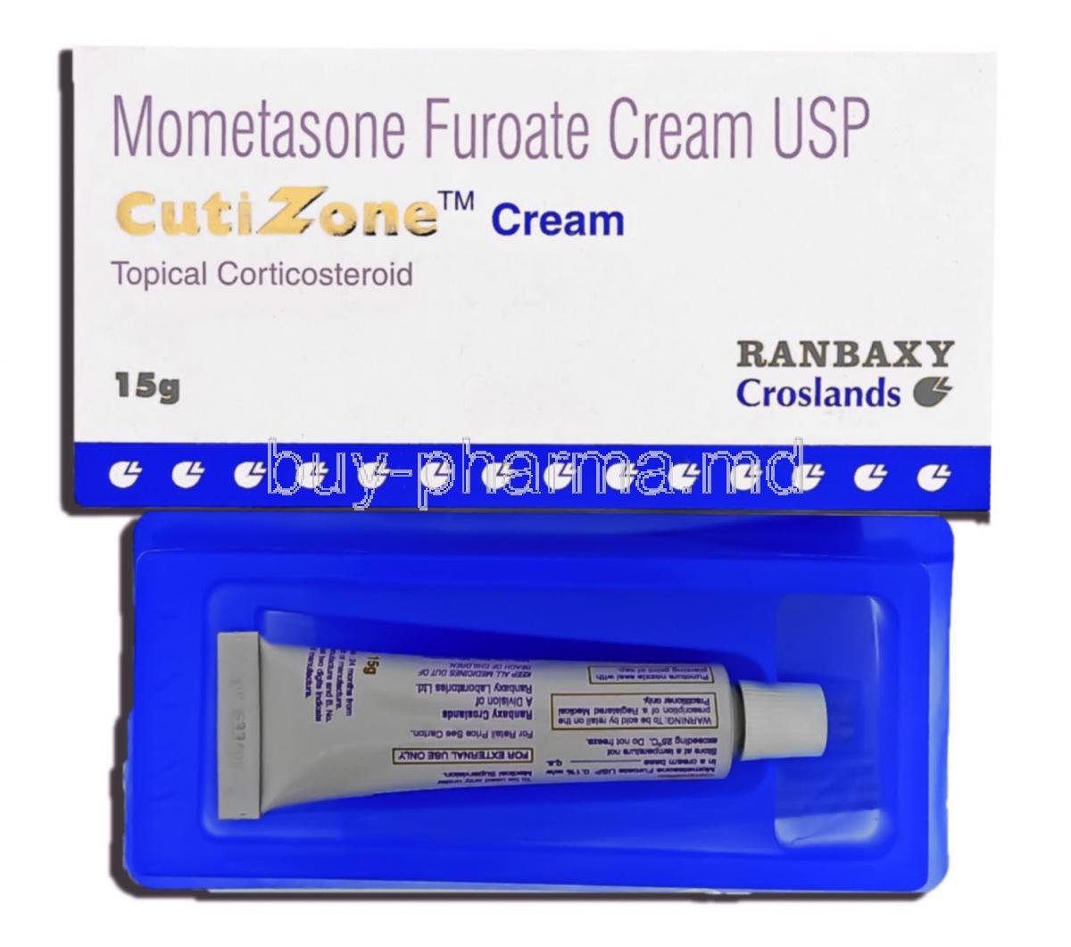 Cutizone,  Elocon, Generic Asmanex,  Mometasone Furoate 1% 15 gm Cream (Ranbaxy)