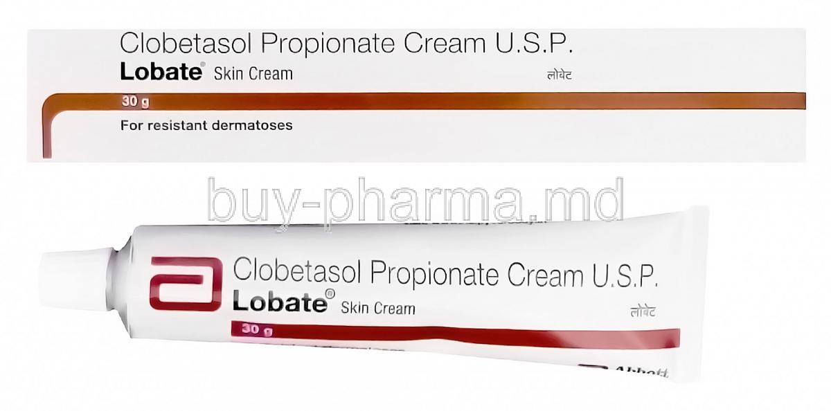 Lobate Skin Cream, Generic Temovate Ointment, Clobetasol Propionate 0.05% 30gm